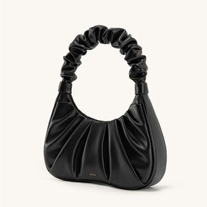 LIKE NEW GABBI RUCHED HOBO HANDBAG - Black